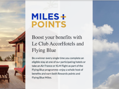 MILES+POINTS: Sumando MILLAS y PUNTOS en Accorhotels, KLM y Air France