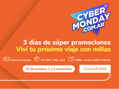 CYBERMONDAY de SMILES: Milla desde 0,77 ARS ARS, PARÍS por menos de 150 MIL ARS y Muchas Opciones en SMILES & MONEY. ANÁLISIS y EJEMPLOS.